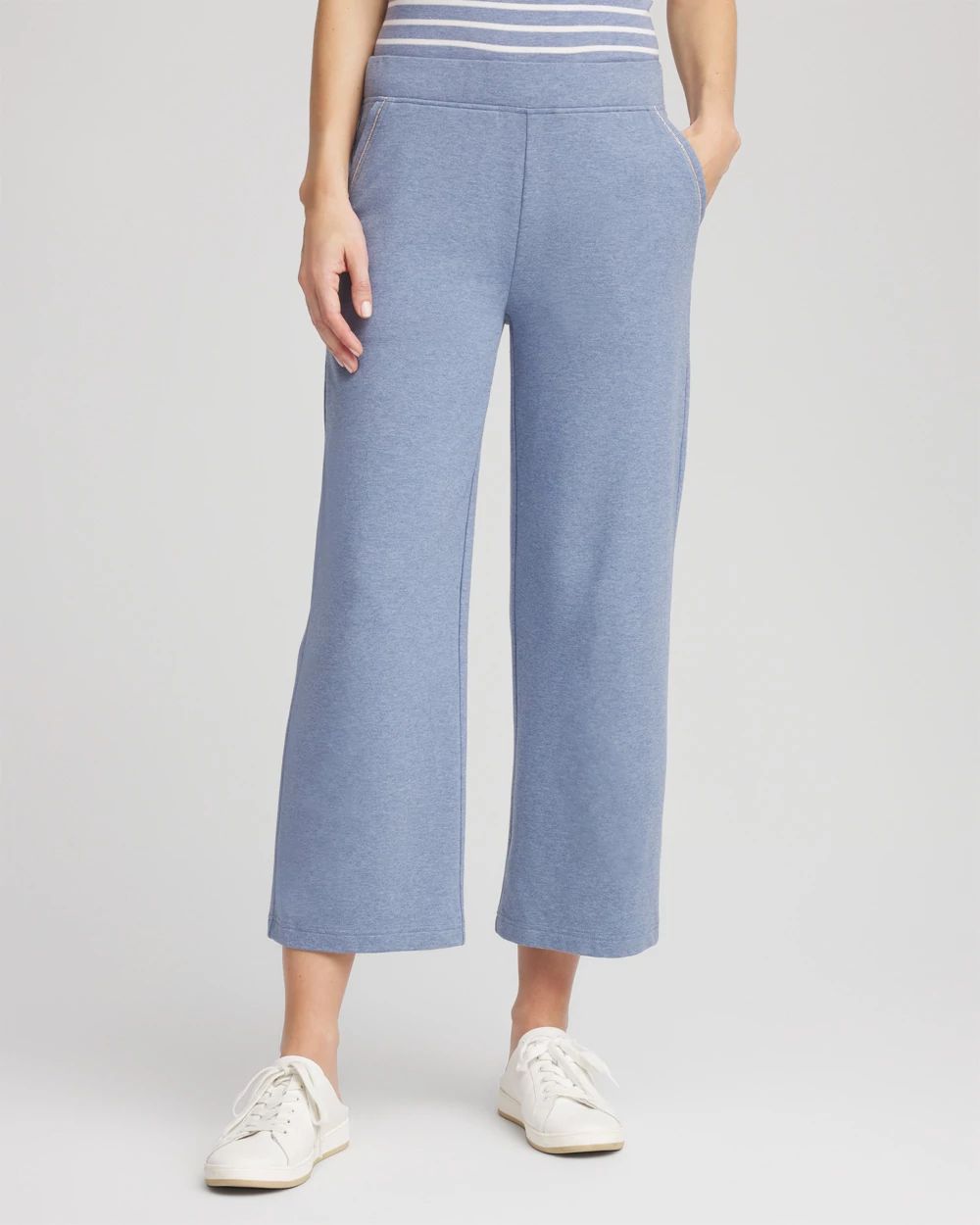 Zenergy® French Terry Wide-Leg Cropped Pants
