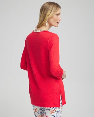 Linen Embellished Tunic click to view larger image.