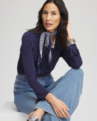 Collared Ruched Seam Top click to view larger image.