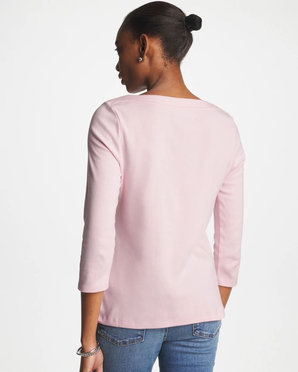 Pima 3/4 Sleeve Tee click to view larger image.