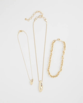 Convertible Three-Strand Pendant Necklace click to view larger image.
