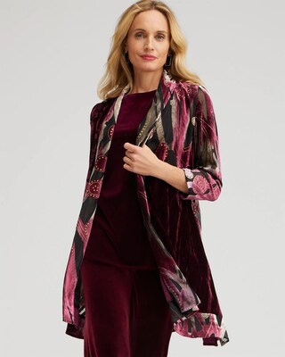 Travelers Collection Velvet Burnout Kimono