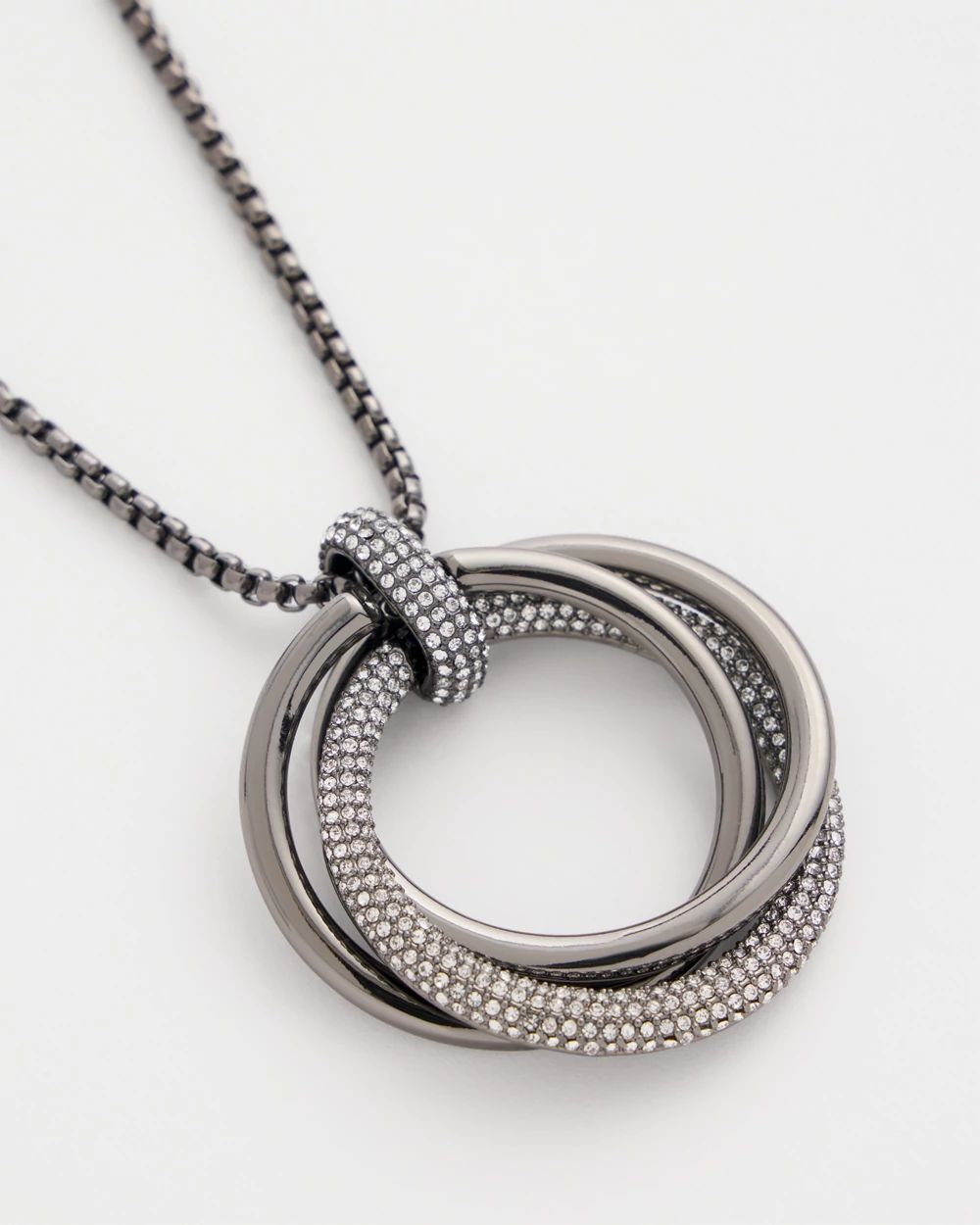 Adjustable Pavé Pendant Necklace