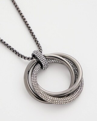 Adjustable Pavé Pendant Necklace