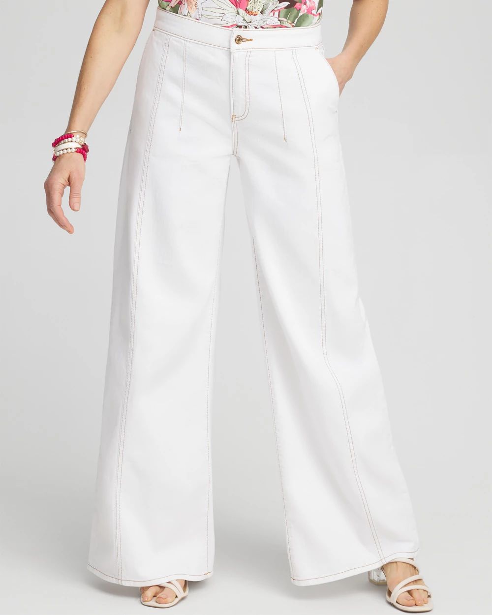 High Rise Palazzo Jeans