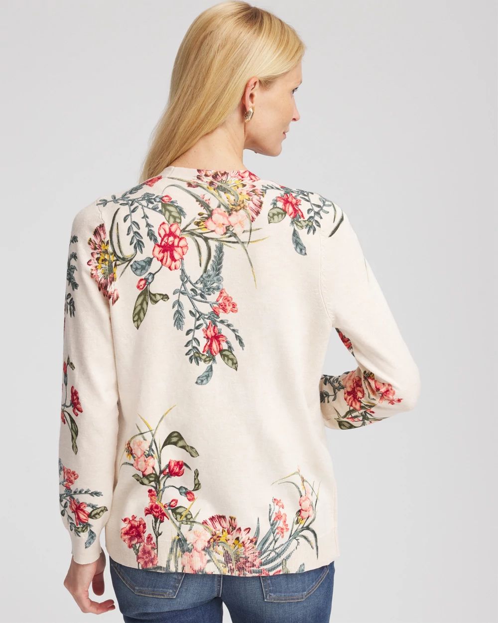 Ella Printed Long-Sleeve Cardigan