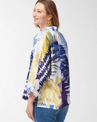 Coastal Print Short Kimono