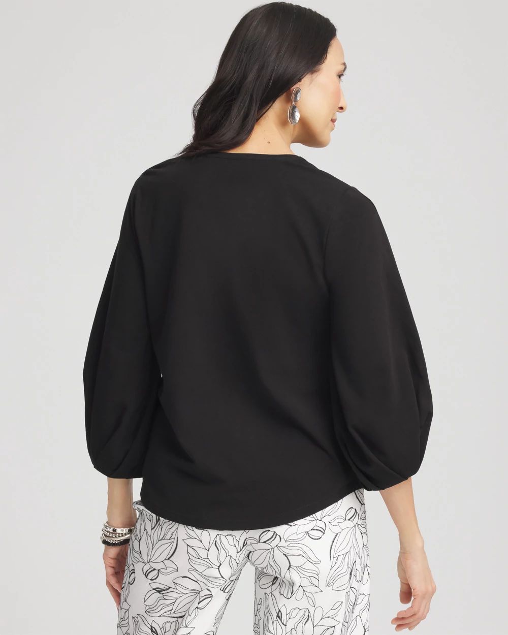Cotton Tuck Sleeve Tee