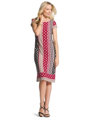 Geometric-Print Dress