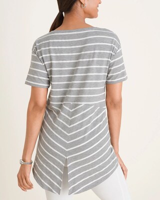 Zenergy Textured Striped Split Tunic