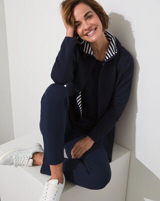 Zenergy Cotton-Cashmere Reversible Cardigan