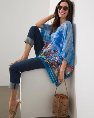 Mediterranean Coast Sheer Poncho
