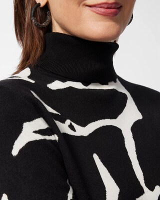 Black & White Turtleneck Sweater