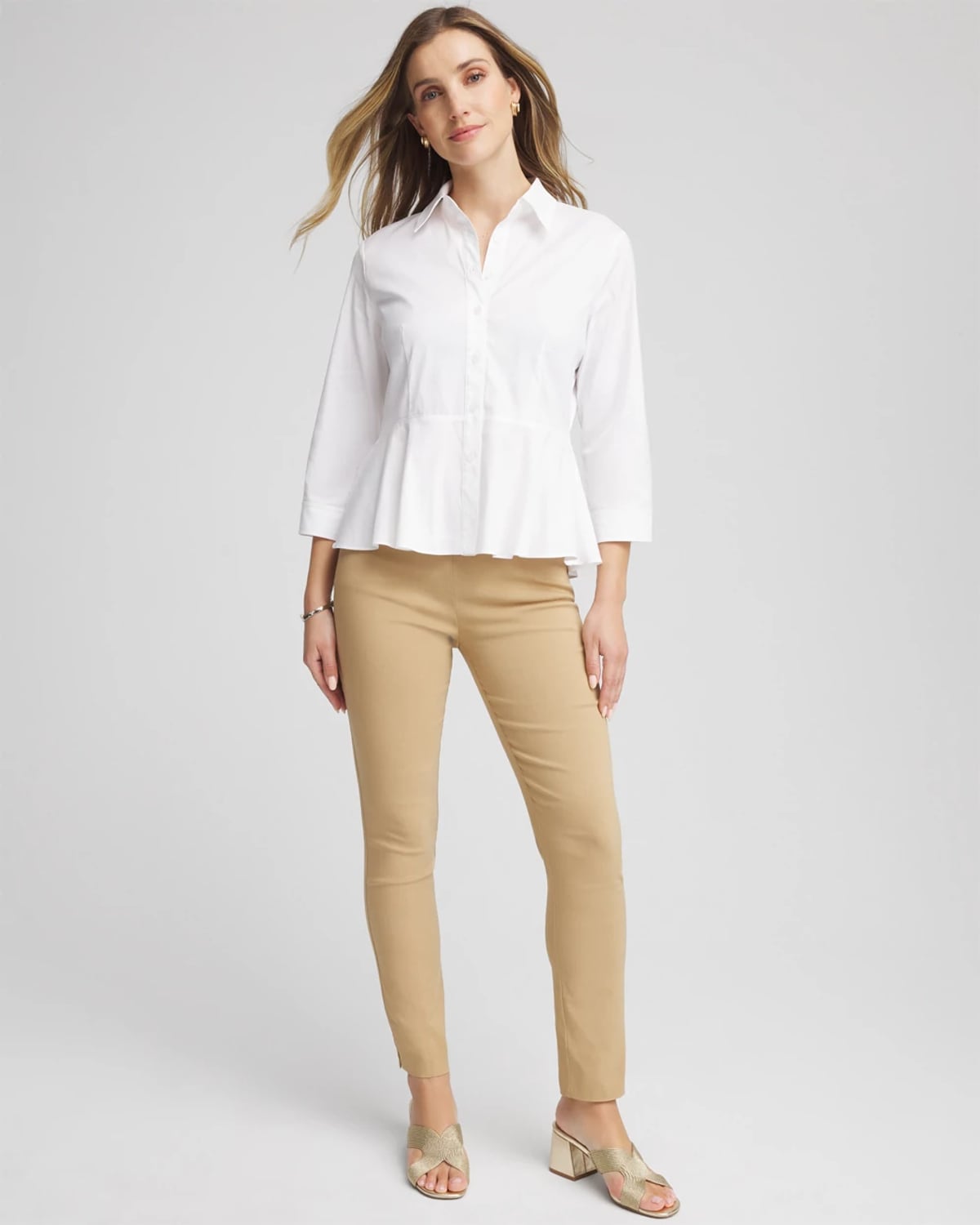 Chico's Brigitte Pull-on Slim Ankle Pants In Brown