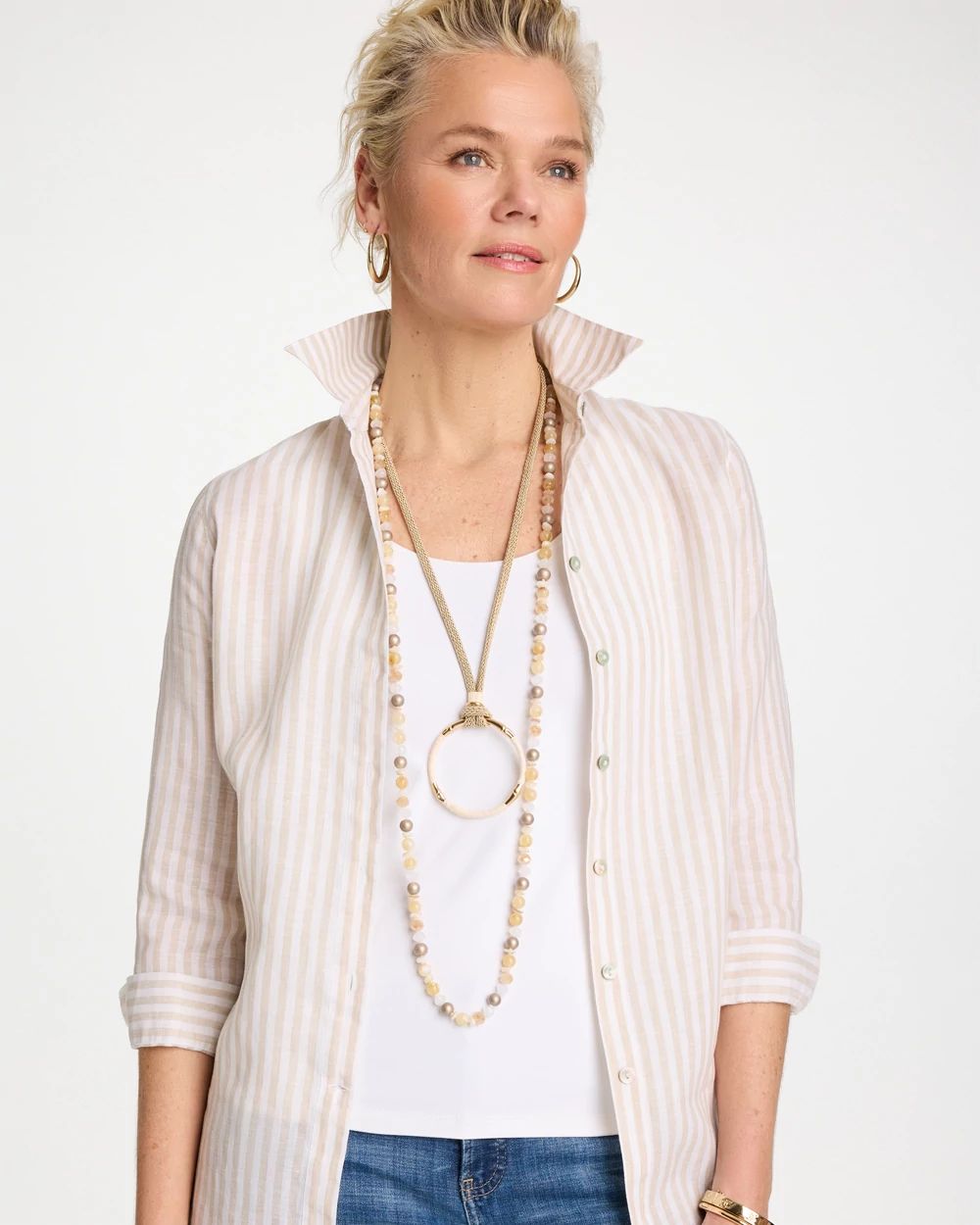 Large Open Pendant Necklace click to view larger image.