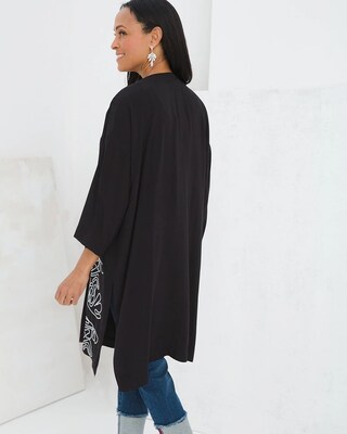French-Knot Embroidered Kimono