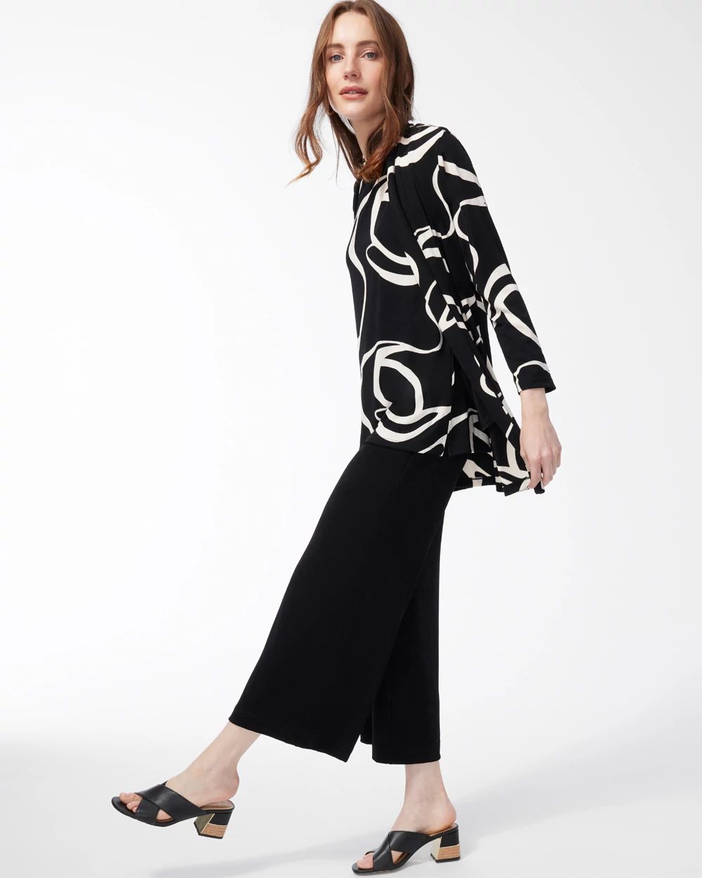 Travelers Abstract Print Knit Jacket