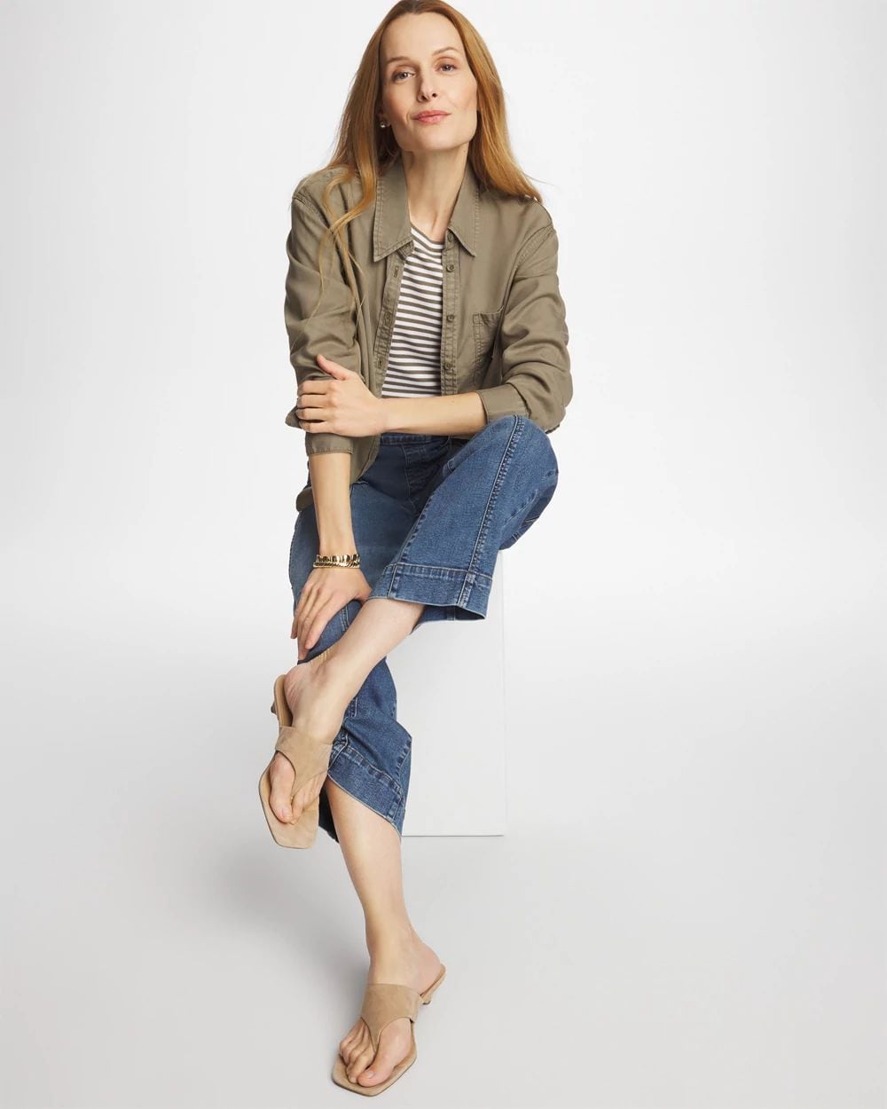 Classic Collared Denim Shirt click to view larger image.