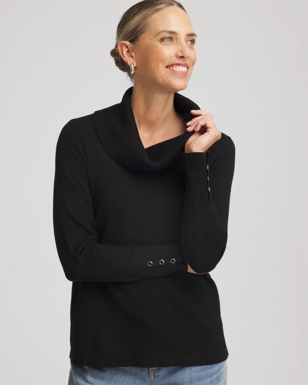 Cowlneck Long-Sleeved Sweater