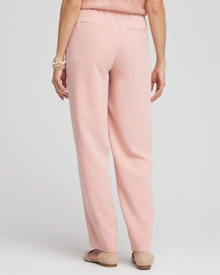 Crepe Side-Zip Tapered Ankle Pants click to view larger image.