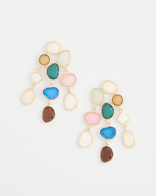 No Droop® Rainbow Resin Drop Earrings click to view larger image.