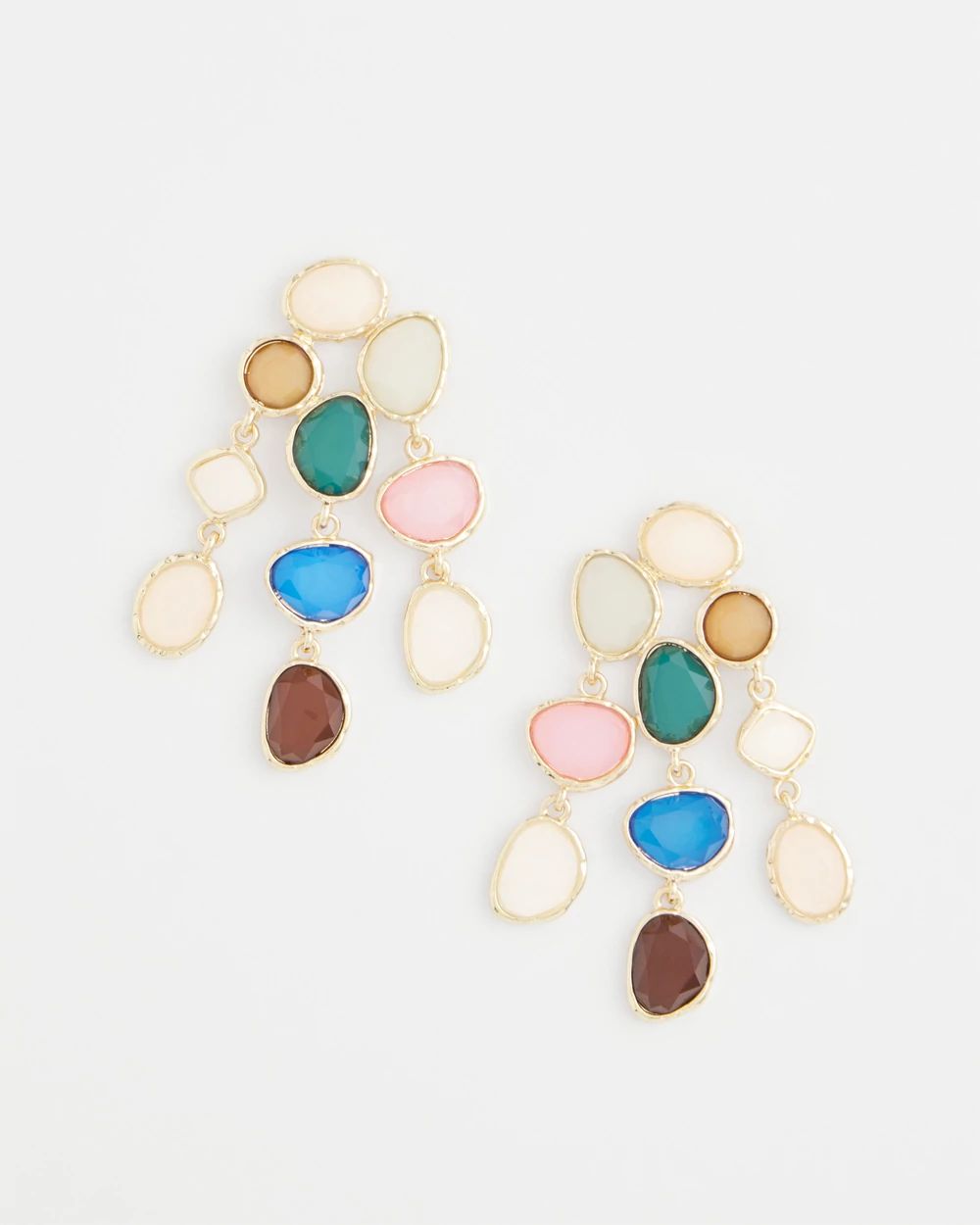 No Droop® Rainbow Resin Drop Earrings