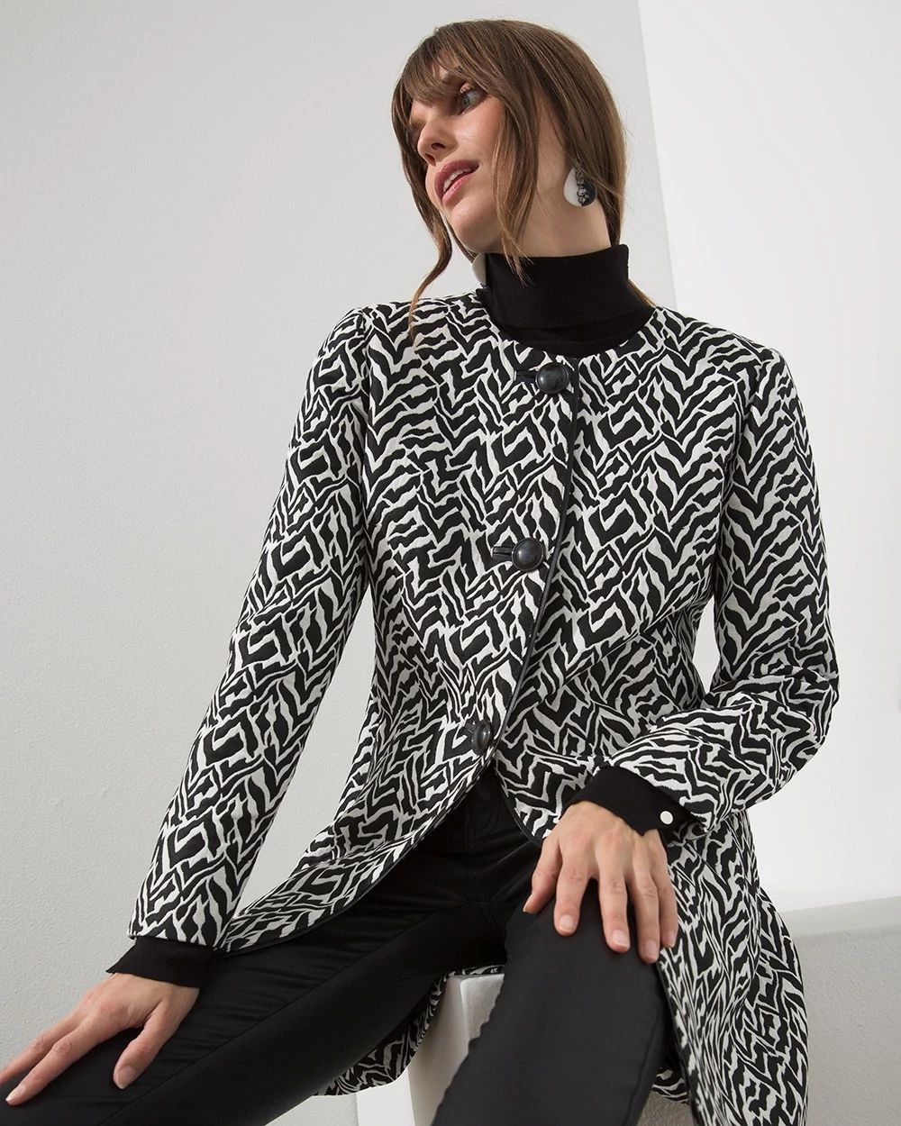Jacquard Zebra Print Topper