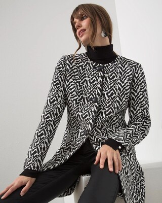 Jacquard Zebra Print Topper
