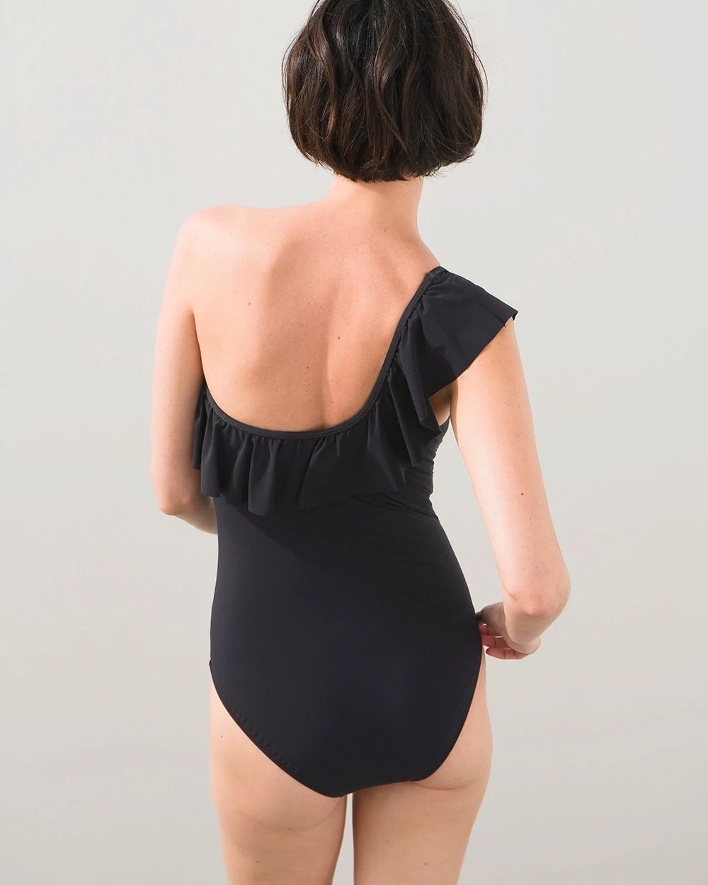 Ruffled One-Shoulder Swimsuit