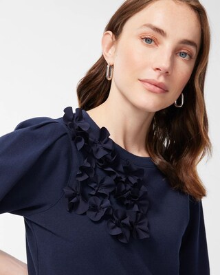 Zenergy French Terry Applique Sweatshirt