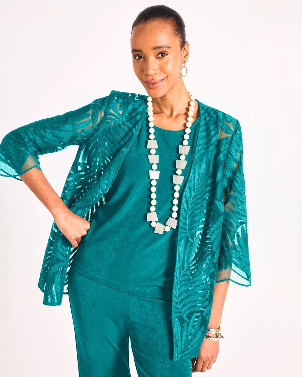 Travelers™ Collection Palm Frond Sheer Jacket