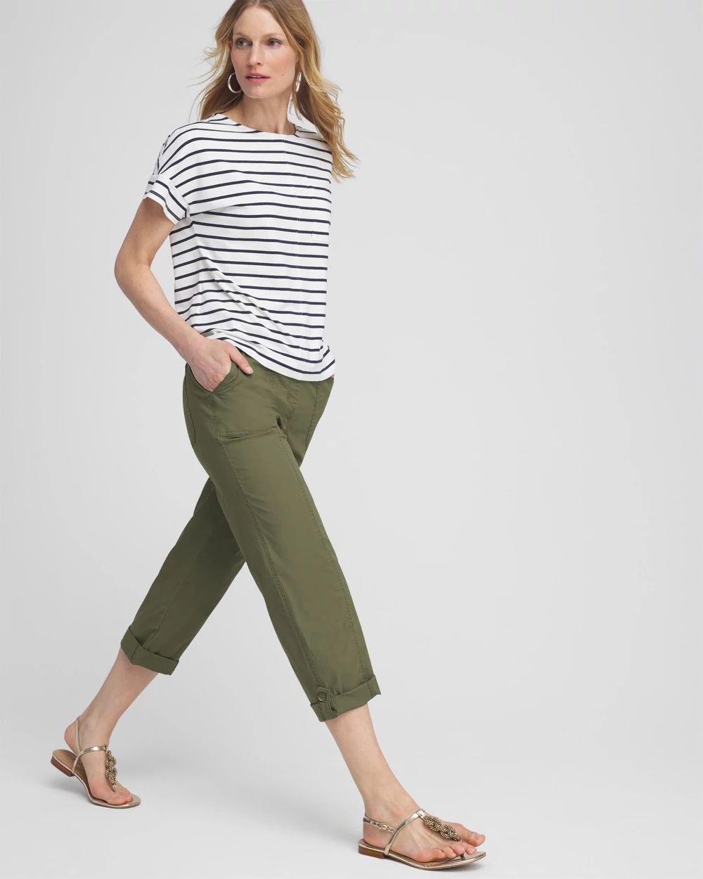 Poplin Cropped Pants