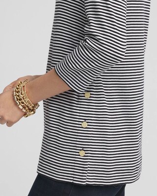 Stripe V-neck Tunic click to view larger image.