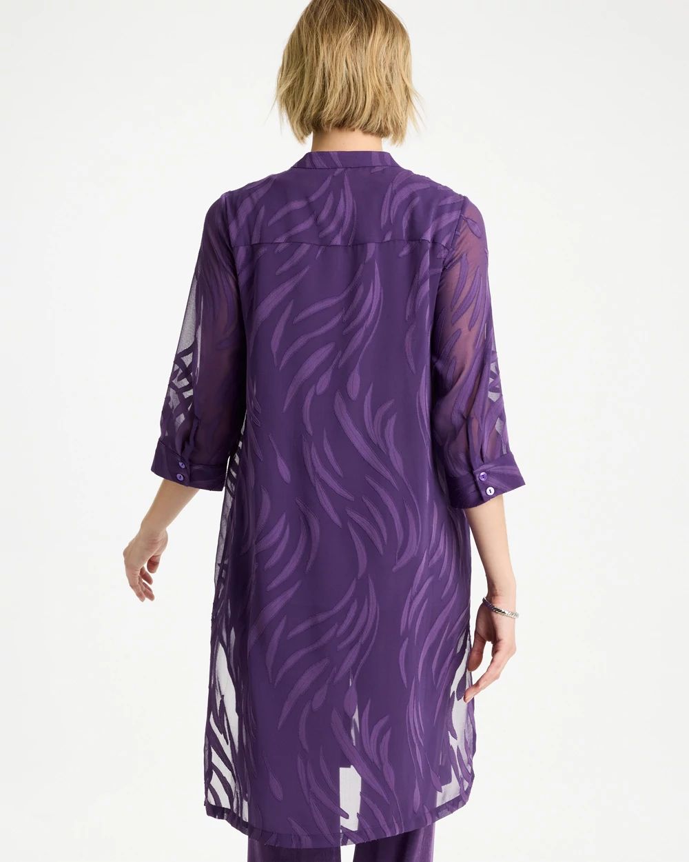 Travelers™ Collection Sheer Jacquard Topper click to view larger image.