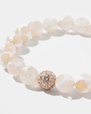 White Fireball Stretch Bracelet