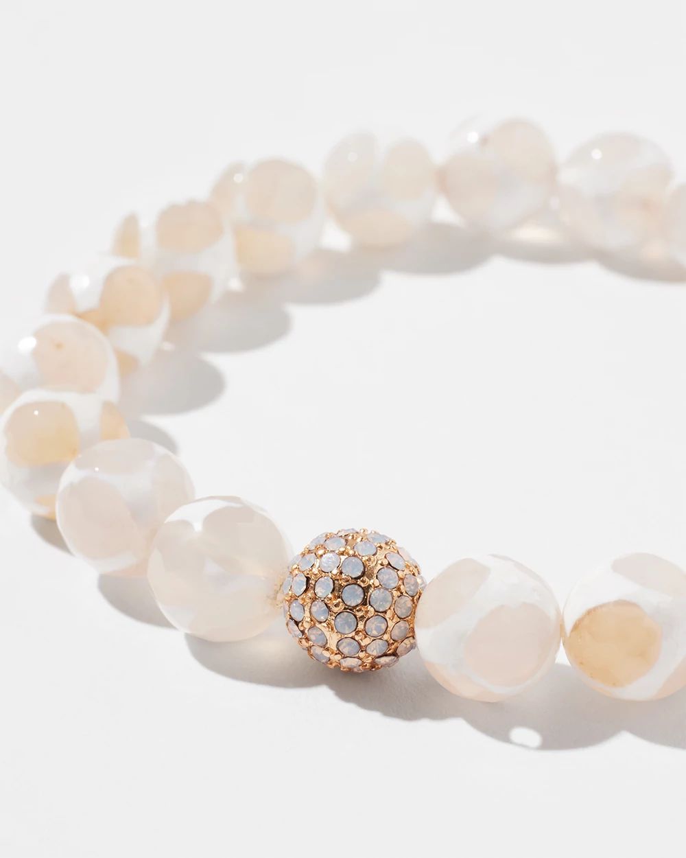 White Fireball Stretch Bracelet