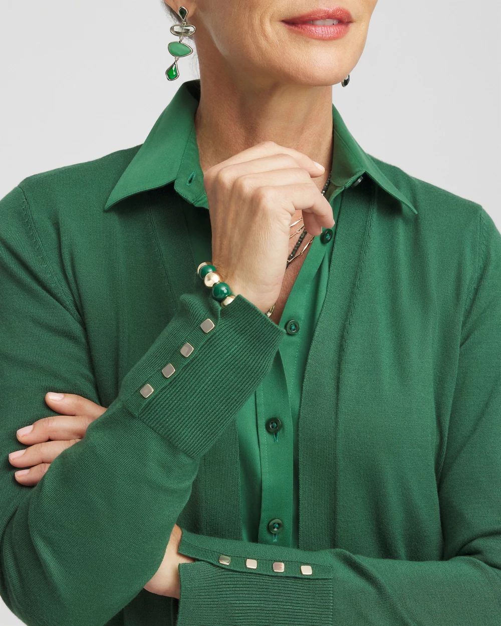 Classic Open Front Cardigan