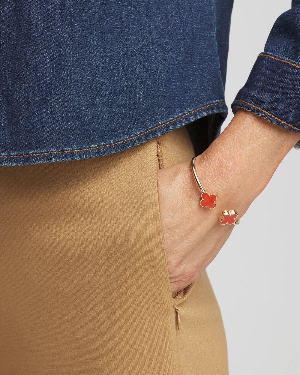 Orange Flex Bangle Bracelet