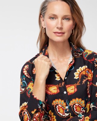 No Iron Stretch Paisley Shirt click to view larger image.