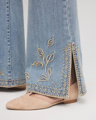 Girlfriend Whipstitch Flare Jeans