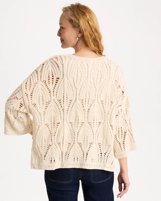 Cotton Crochet Kimono click to view larger image.