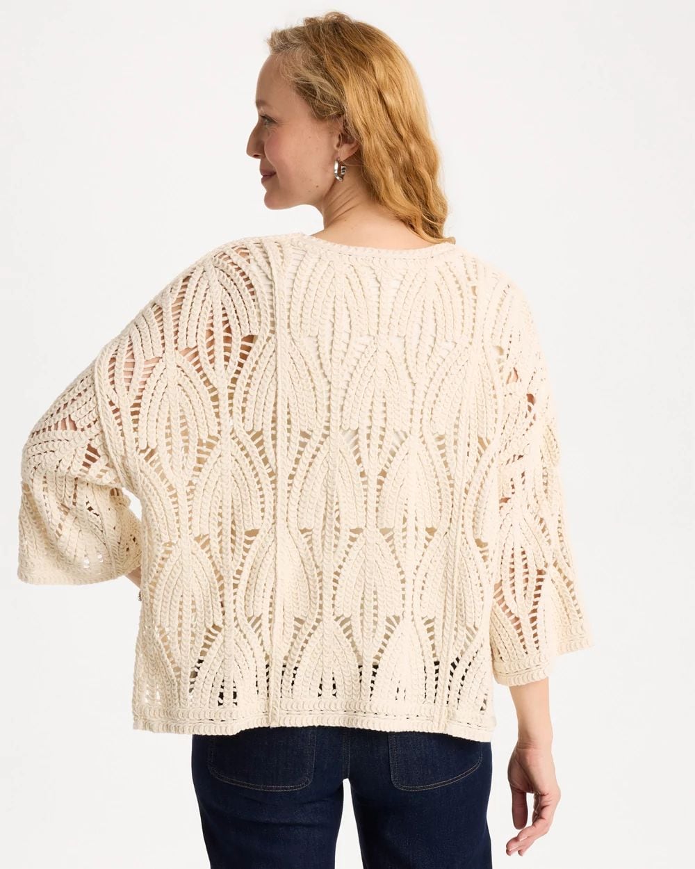 Cotton Crochet Kimono click to view larger image.