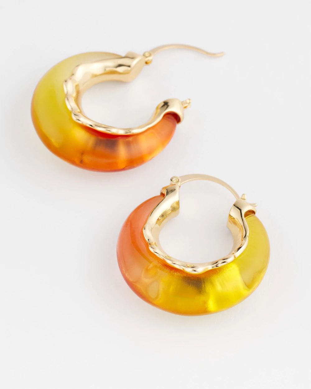 No Droop® Ombré Sunset Hoop Earrings