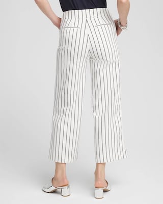 Brigitte Double Stripe Wide Leg Cropped Pants click to view larger image.