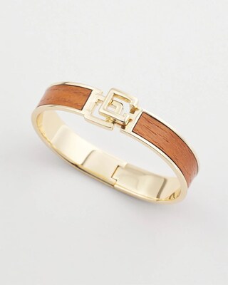 Chico's Click Wood Bangle Bracelet