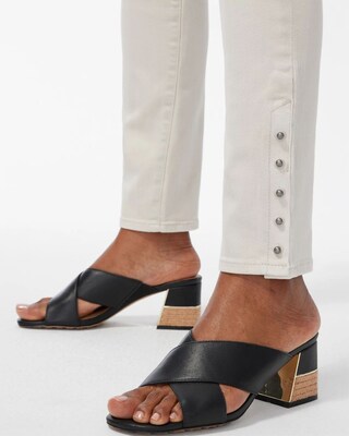 Studded Hem Pull-On Ankle Jeggings