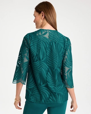 Travelers™ Collection Palm Frond Sheer Jacket click to view larger image.