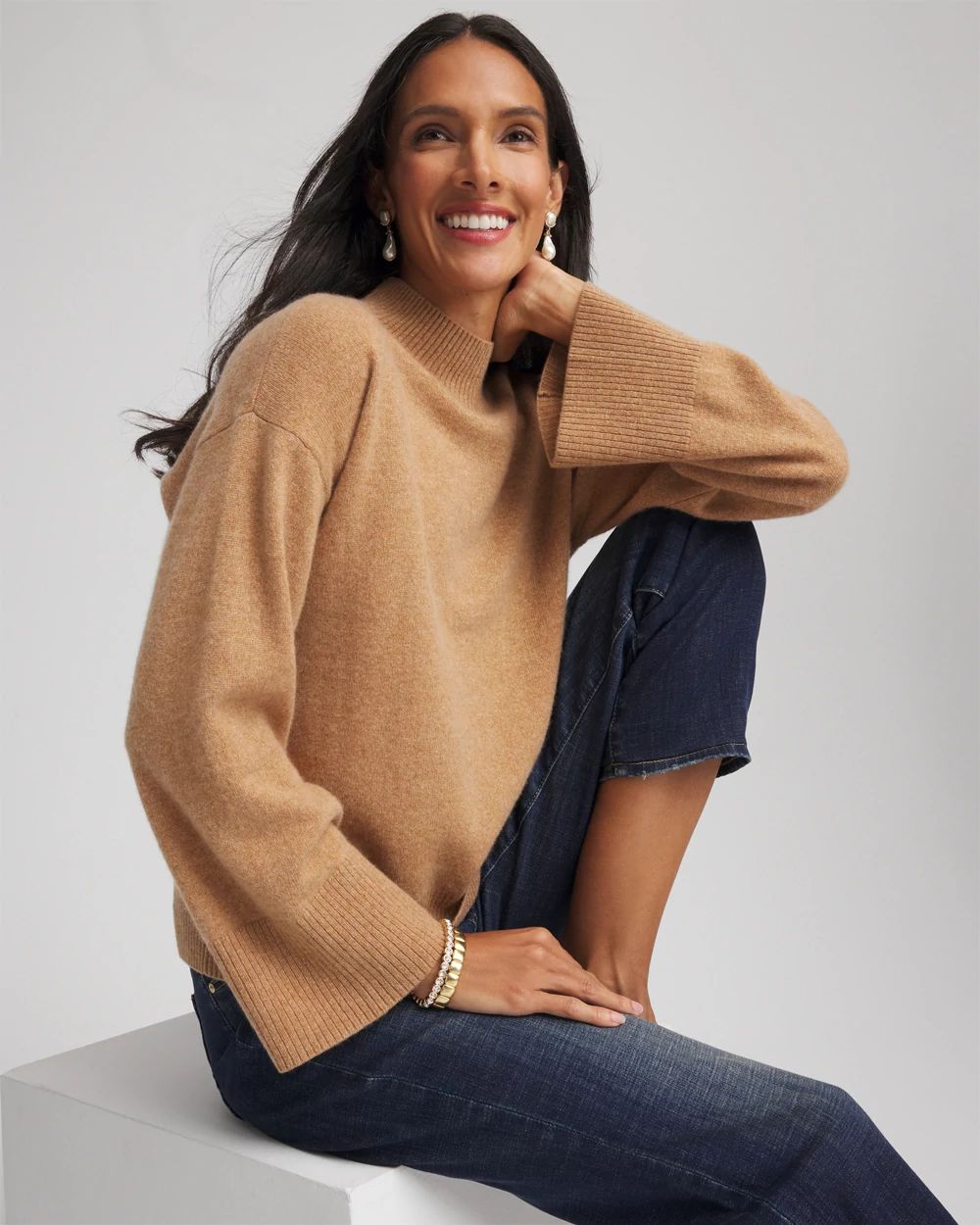 Cashmere Mockneck Sweater click to view larger image.