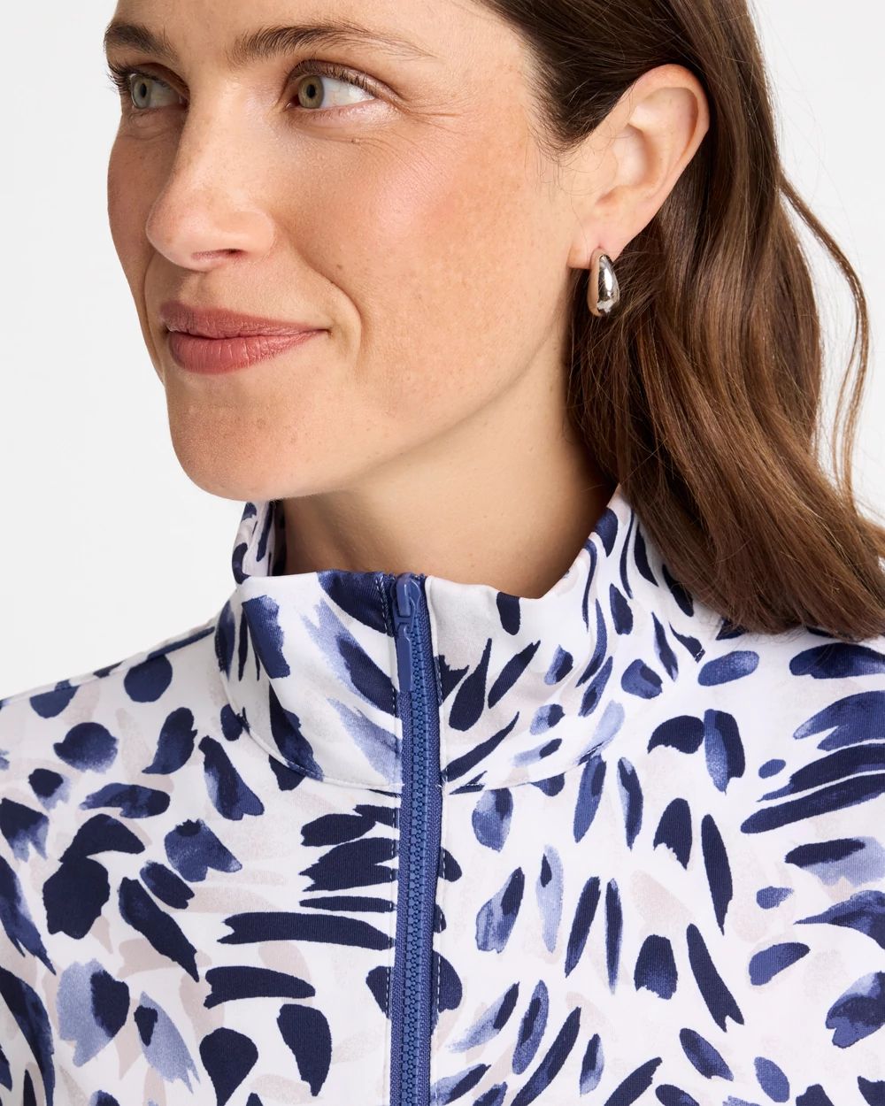 Zenergy® UPF Printed Half Zip Polo click to view larger image.