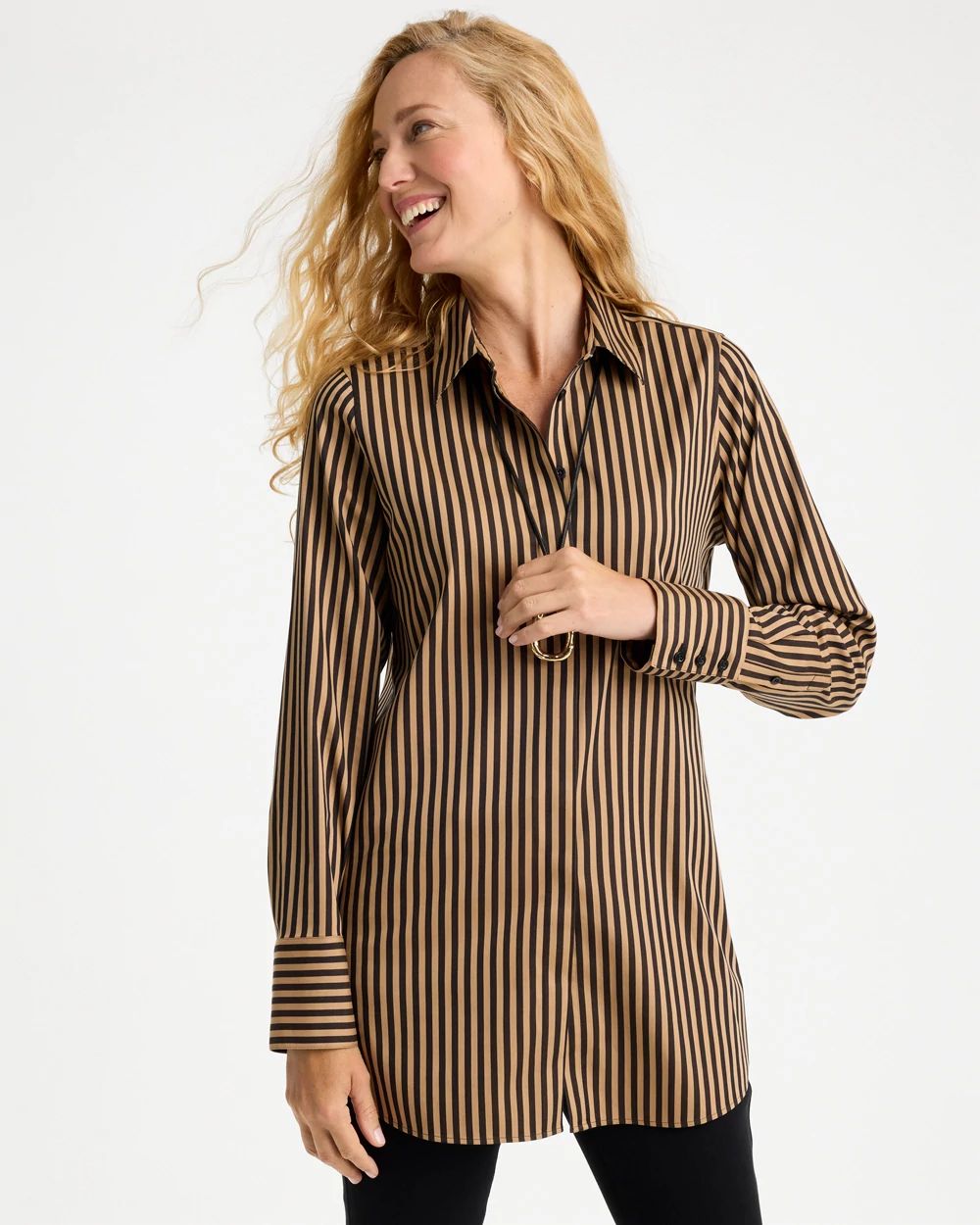 No Iron™ Stretch Striped Tunic
